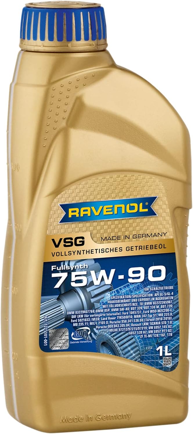 RAVENOL VSG SAE 75 W/90 API GL/Vollsynthetisches Gear Oil API GL/5/4, 1 Liter