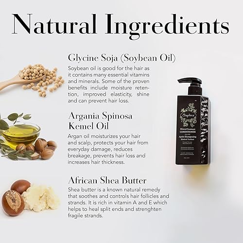 Miniatura 3 de Saphira Acondicionador de tratamiento mineral para cabello fino, fino y teñido sin sulfatos, sin parabenos, suaviza y da volumen al cabello