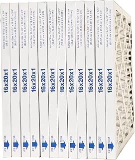 Furnace Filter 16 x 20 x 1 MERV 11 Case of 12. Actual/Exact Size 15 1/2" x 19 1/2" x 3/4". Made in Canada by FurnaceFilters. Ca