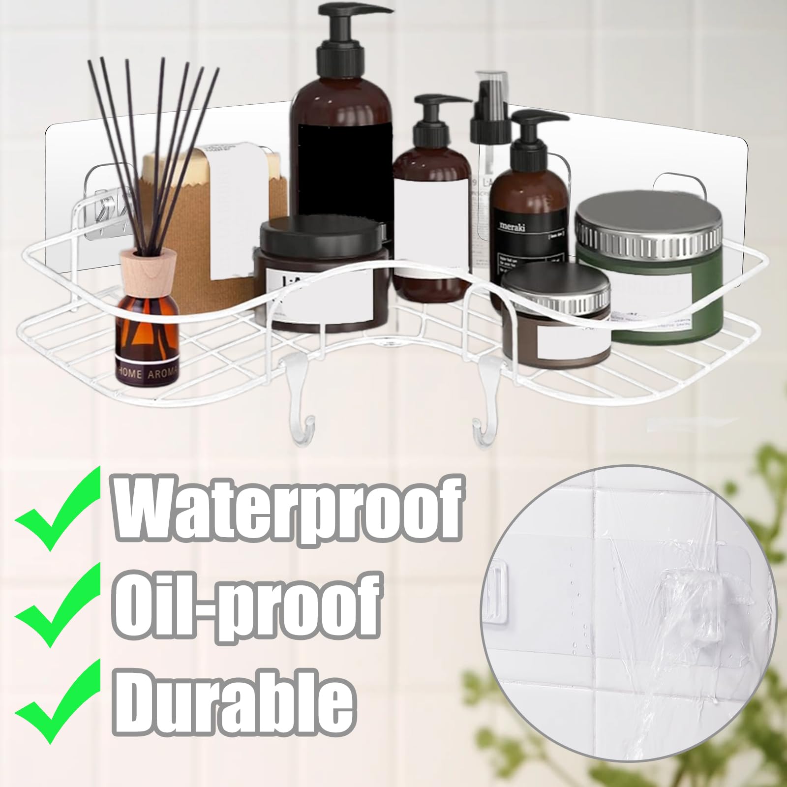 Dusch-Klebehaken Aus Acryl – 4 Stück, Selbstklebend, Transparent, Für Handtücher, Seifen, Duschzubehör