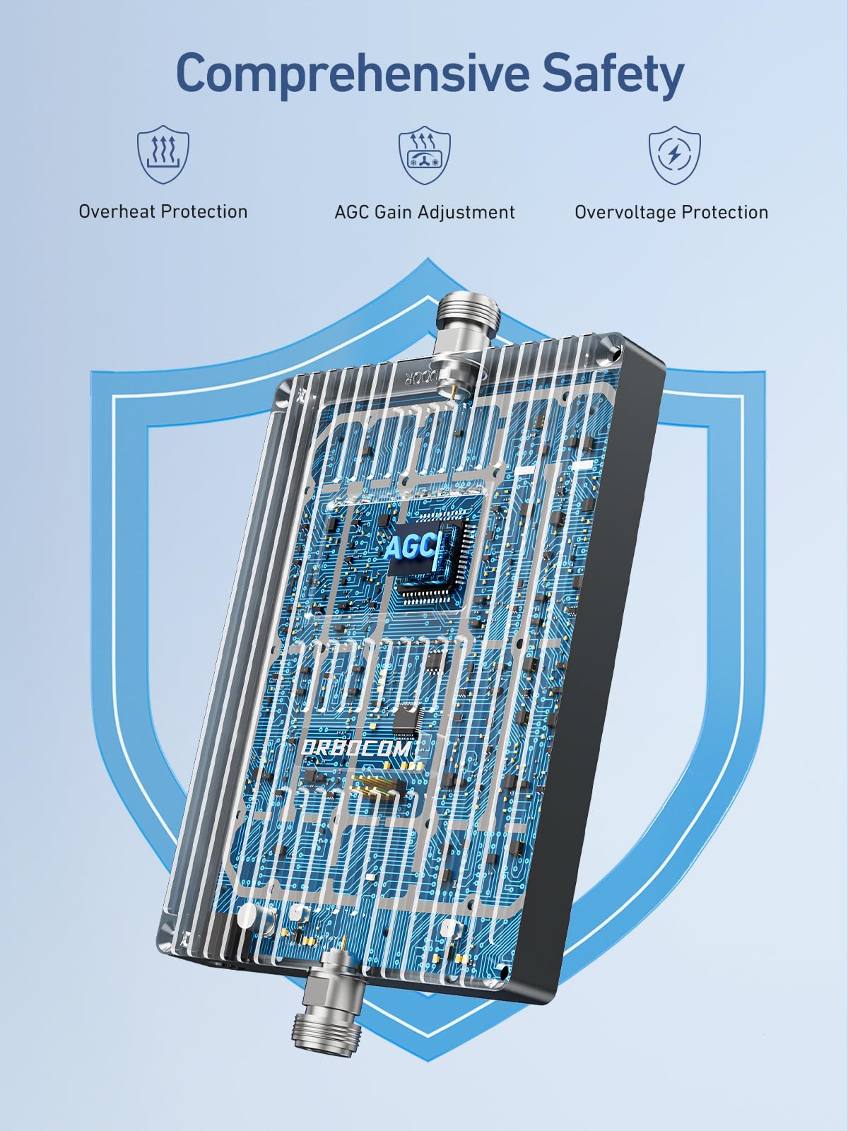 Amplificatore Segnale Cellulari Supporta le Bande 1/3/7/8/20 Ripetitore Segnale Cellulare 5G 4G 3G LTE GSM Per Tutti Gli Operatori Come TIM Tre - Display LCD Ad Alta Definizione