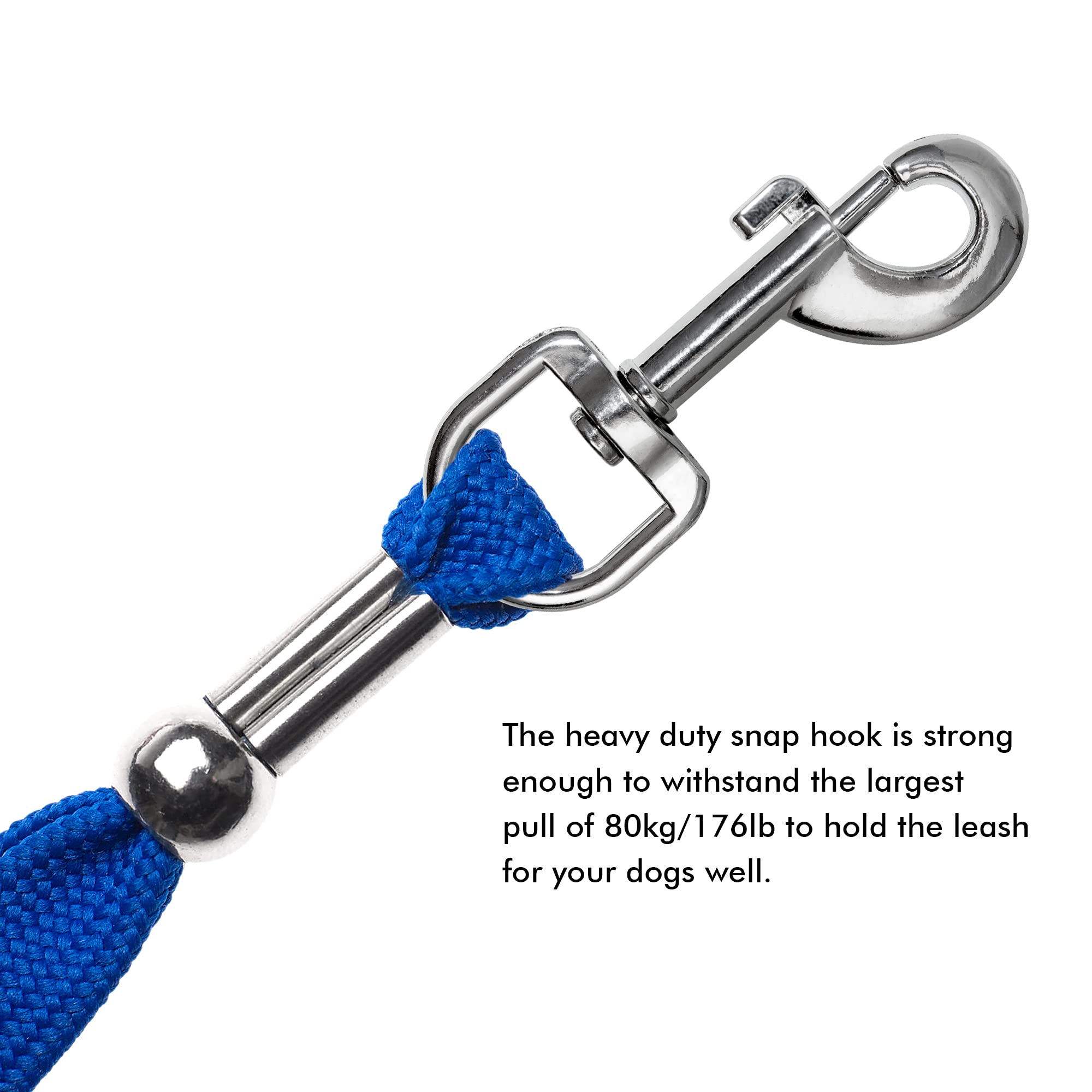 NEWURBAN Lot de 10 mousquetons robustes de 75 mm x 20 mm – Double extrémité pour laisse de chien – Seau d'alimentation pour animaux de compagnie – Hamac pour animal domestique – Seau à eau – Boucle à