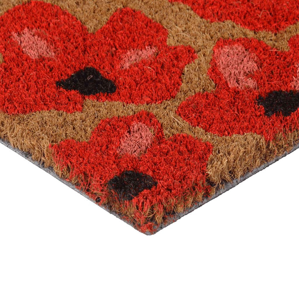 Paillasson naturel en fibre de coco - 40 x 60 cm - Tapis anti-saleté touffeté avec dessous en PVC antidérapant - Résistant aux intempéries et absorbant - Pour l'intérieur et l'extérieur