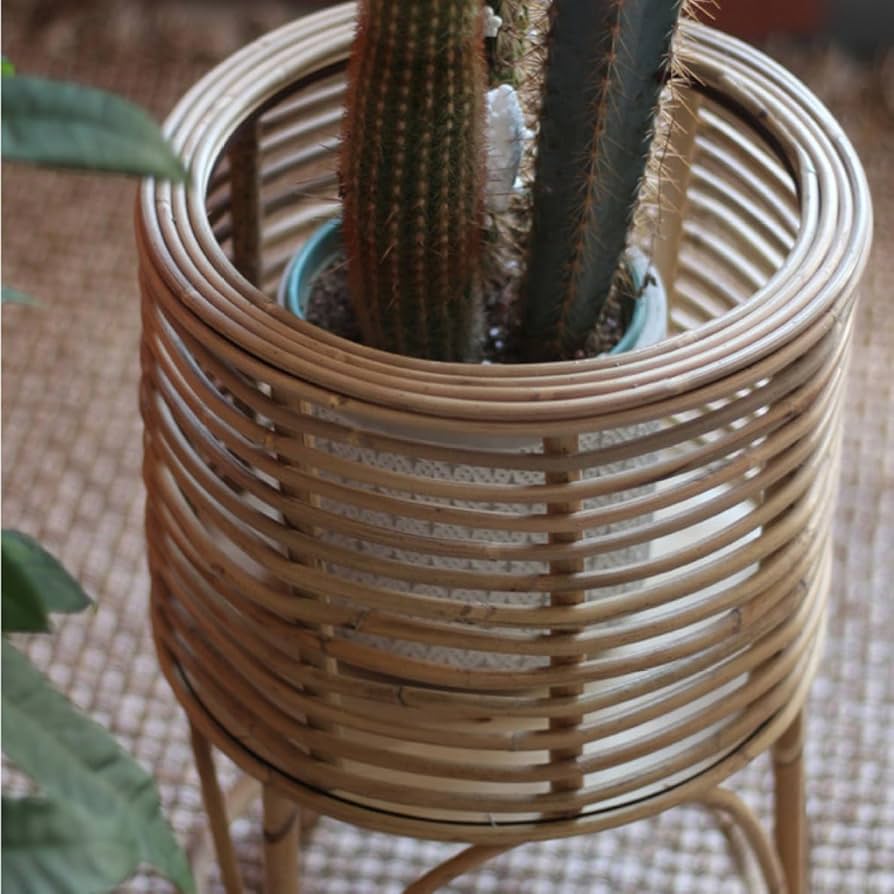 ラタン家具 籐家具 花台 フラワースタンド アンティーク 茶 Amazon.co.jp: [GZGZ] フラワースタンドラタン家具 おしゃれ