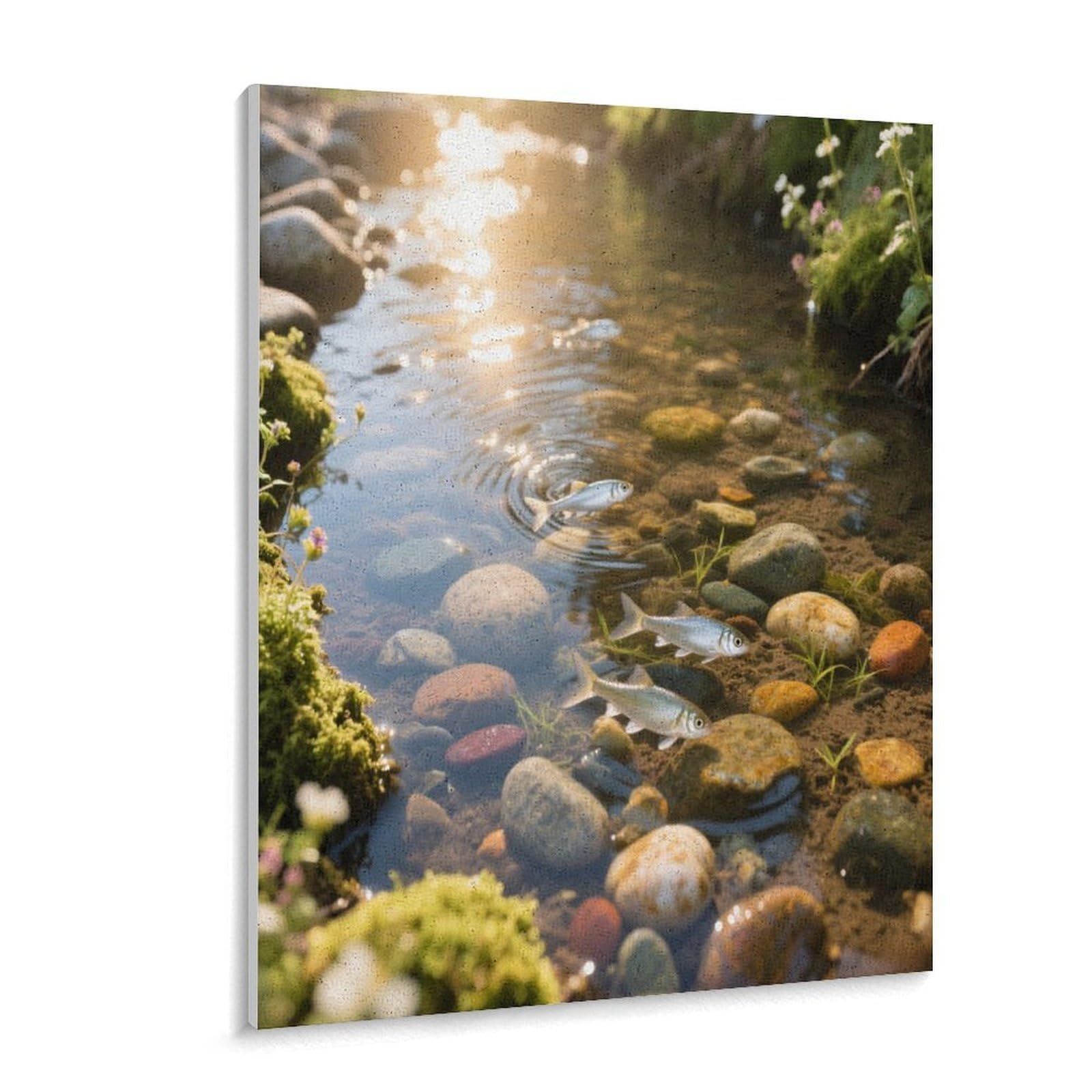 KOAYUBFC Creek Pebbles Malen nach Zahlen Kit für Erwachsene Anfänger Erwachsene Malen nach Zahlen Kits auf Leinwand DIY Acryl Ölfarben Malerei mit Pinseln als Geschenk Home Wall Decor