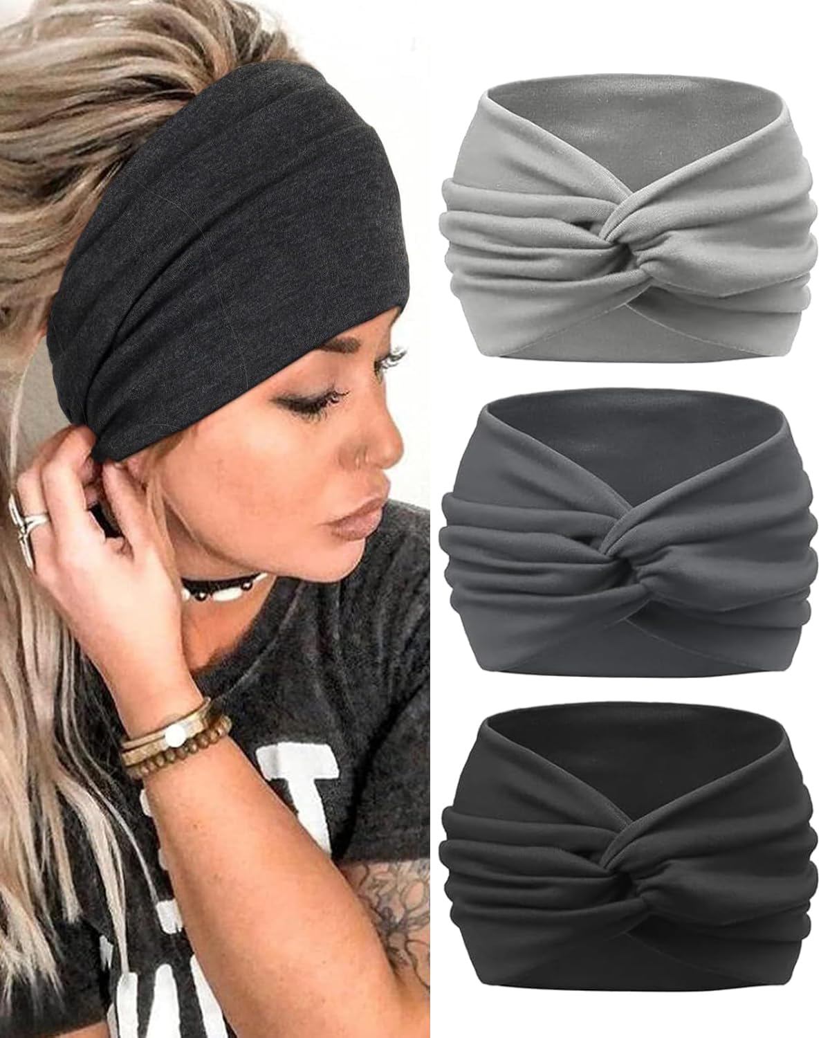 See full amazon price history chart for 3 PCS Headband for Women, Elevate Your Style with OurWide Headbands for Women, Non-Slip Design and Elastic Fabric, Perfect for Workouts or Casual Wear (Grey, Black, and Light Grey) 3 PCS Headband for Women, Elevate Your Style with OurWide Headbands for Women, Non-Slip Design and Elastic Fabric, Perfect for Workouts or Casual Wear (Grey, Black, and Light Grey) (B0D3C8YX12) Amazon Price History, Amazon Price Tracker