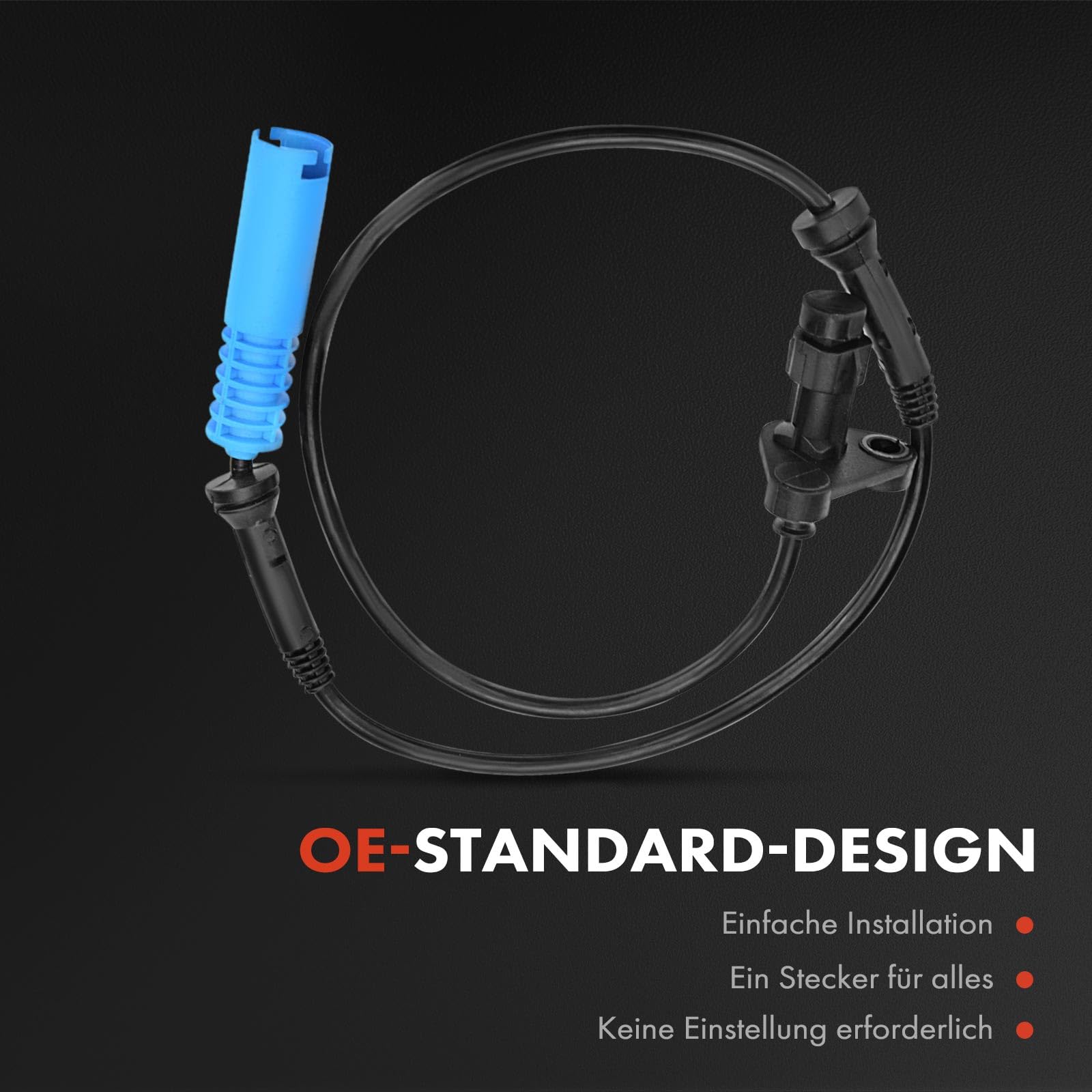 Frankberg 2 sensori ABS, sensore velocità ruota anteriore sinistro destro | Compatibile con: Serie 5 E39, Serie 5 Touring E39