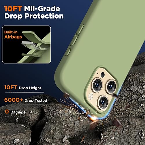 Miniatura 6 de COFFKER Funda compatible con iPhone 15 Pro, funda de silicona líquida, cuerpo completo, funda protectora a prueba de golpes, funda delgada para