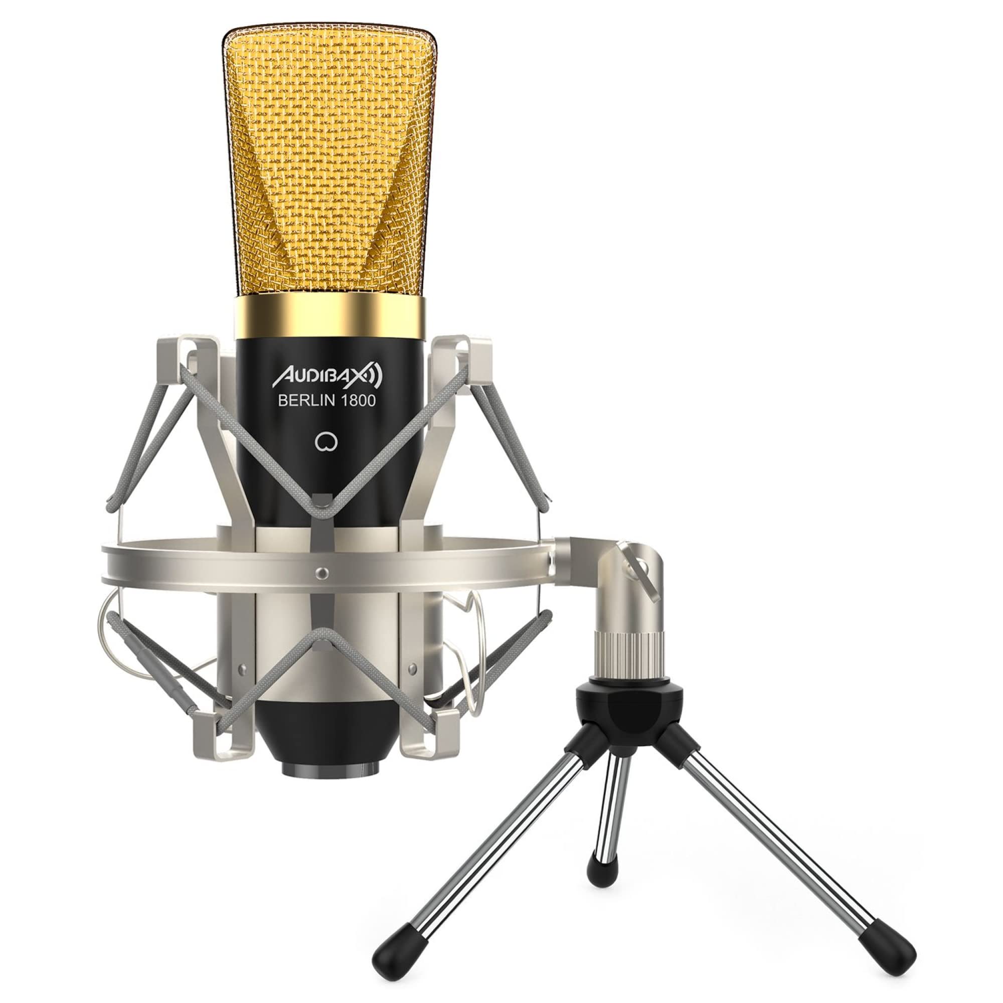 Audibax Berlin 1800 Gold Pack Micrófono Studio Gran Diafragma