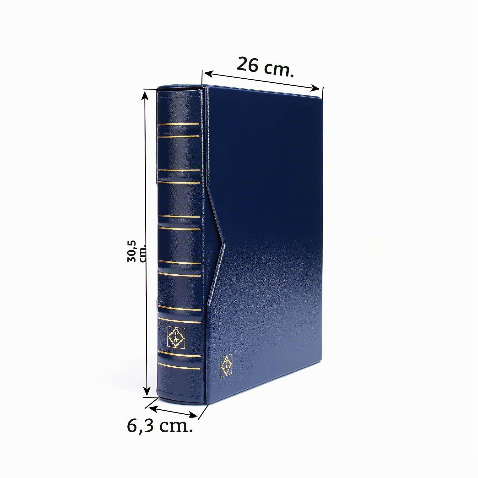 Leuchtturm 328848 Album de Billets Vario Classic - Reliure à Anneaux de Haute qualité à Personnaliser avec Cassette de Protection - Bleu
