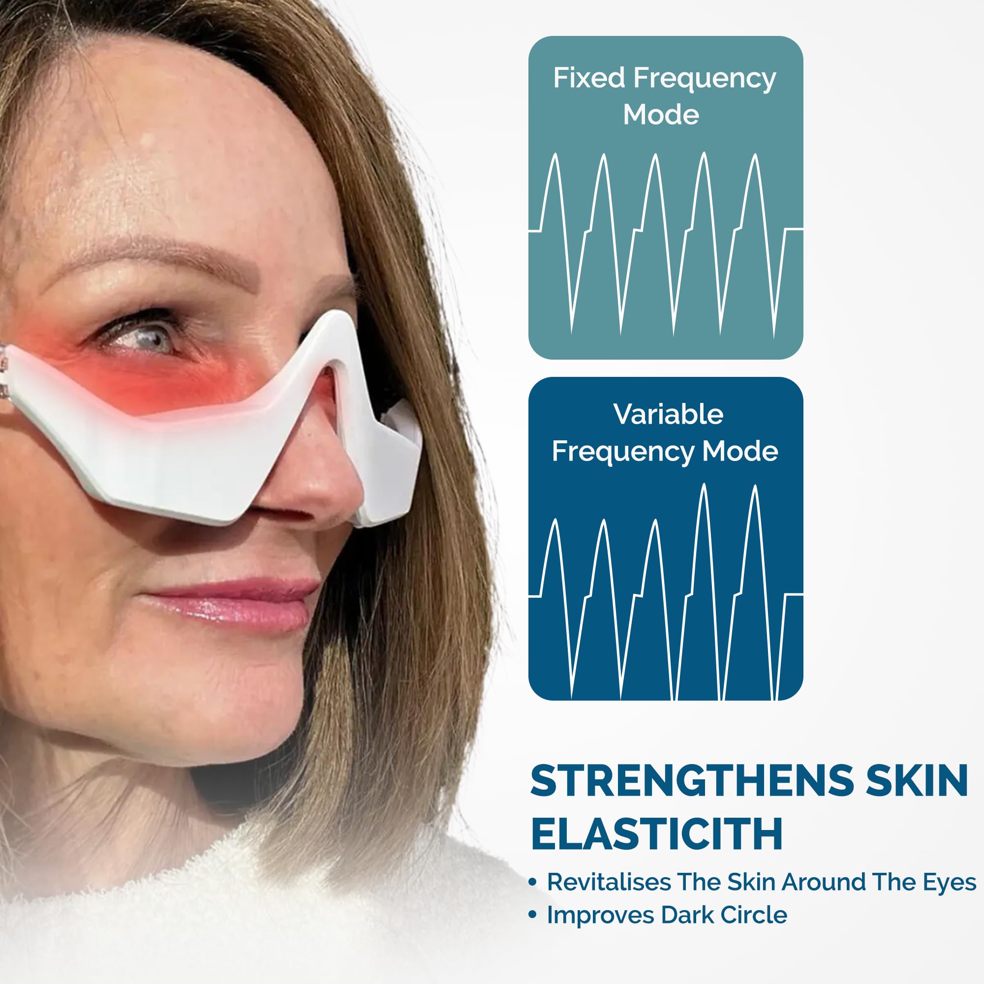 Renewa Skin EyeLift Under-Eye Skincare Tool with Red LED & Microcurrent Support | Compact Facial Device for a Refreshed Look