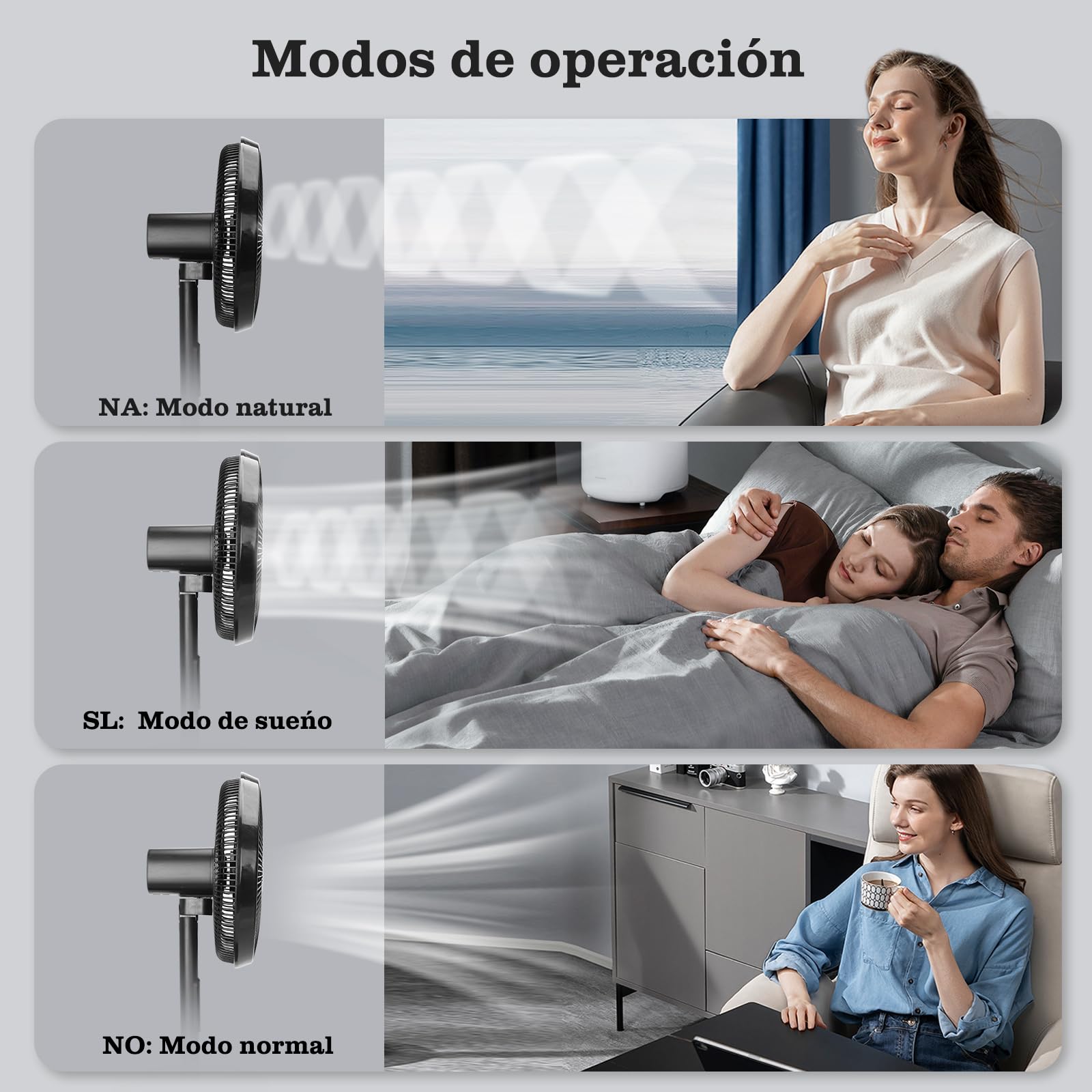 Taylor Swoden Eurus - Ventilador de pie y de mesa digital 2 en 1 con 7 aspas, 45W, temporizador 9h, mando a distancia, altura ajustable de 68 a 110 cm, 3 velocidades y 3 modos, oscilación de 90°