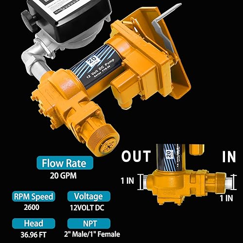 Miniatura 11 de Bomba eléctrica autocebante de la transferencia de la CA 550W de 110V, bomba de transferencia de aceite 60L/min Bombas diesel del biodiesel