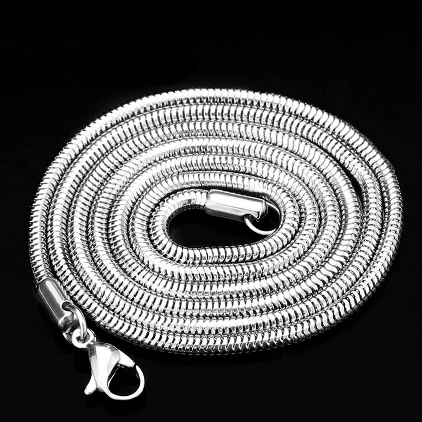 Cadenas Hombre Bisuteria, Cadena de Serpiente Hombre Acero Inoxidable Collar Joyeria Mujer Regalo