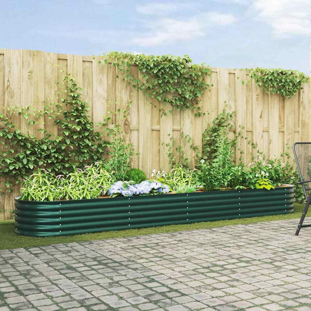 Genérico Cama elevada, 400 x 80 x 44 cm, acero | Diseño minimalista, duradero para exteriores, espacioso para hierbas flores vegetales, montaje fácil para dos personas