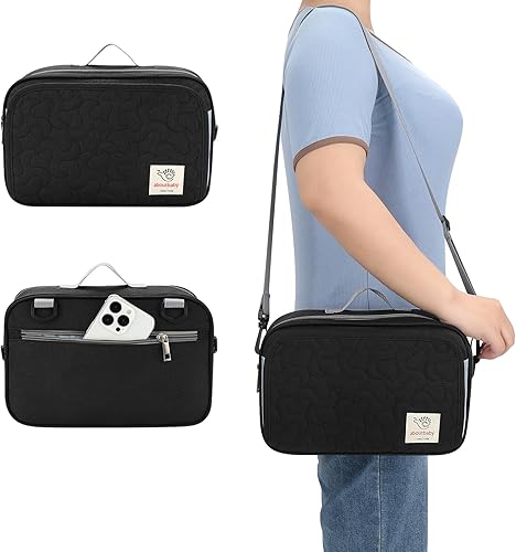 Miniatura 3 de Accmor Organizador de cochecito, organizador universal para cochecito con bolsillo aislado para portavasos y bolsa de cochecito de gran capacidad,
