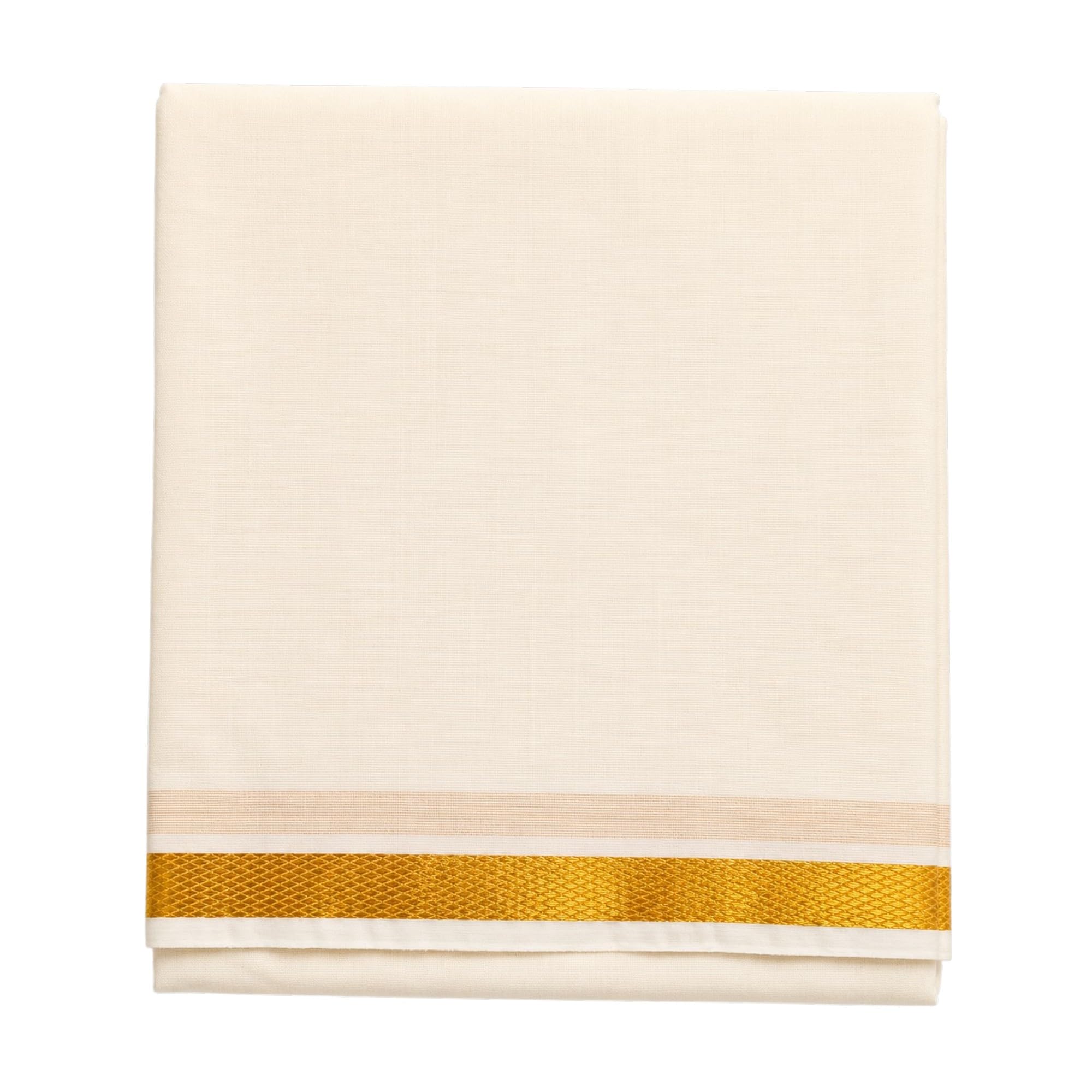 Pure Cotton Dhoti for Men with Border | Soft Breathable Ethnic Veshti | Cotton Dhoti for Wedding Temple Festival Comfortable South Indian Traditional Dress (30 KAN JARI PET 9 * 5)-image-40