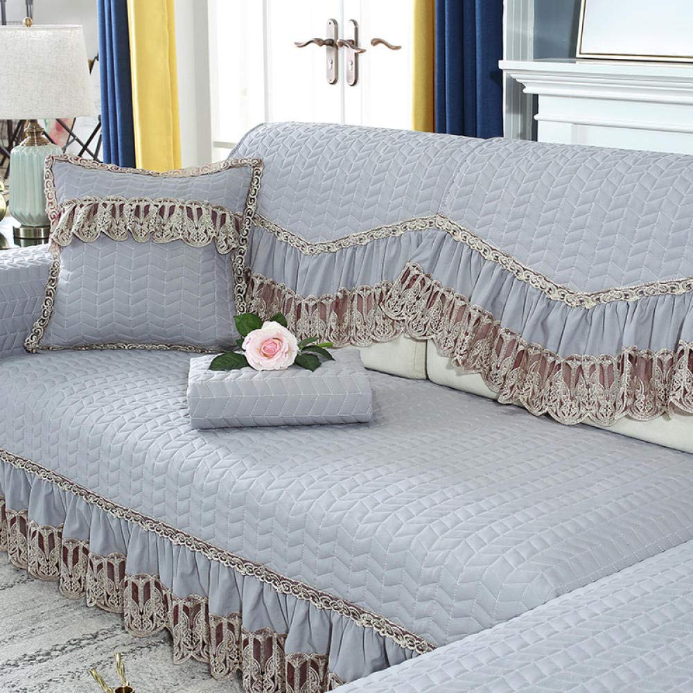 OKJK Slipcover,Sofa Cushion Non-Slip Modern Home Sofa Cover Four Seasons Universal@Gray_80*80Cm(1Pcs)