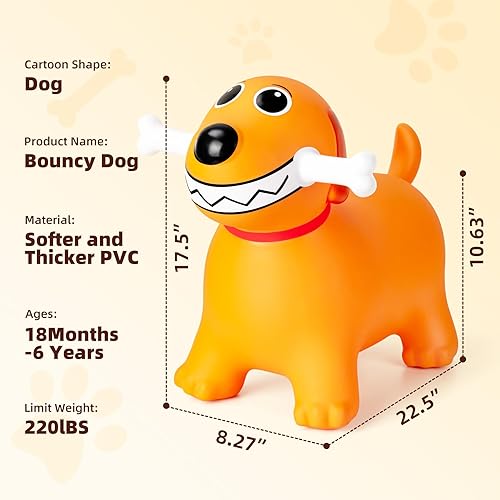 Miniatura 23 de EVERICH TOY Tolva de caballo hinchable de jirafa para niños pequeños, animales saltadores, caballos inflables para montar en gorila, juguetes