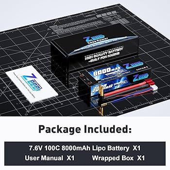 Amazon.com: Zeee 2S Lipo Battery 8000mAh 7.6V 100C High