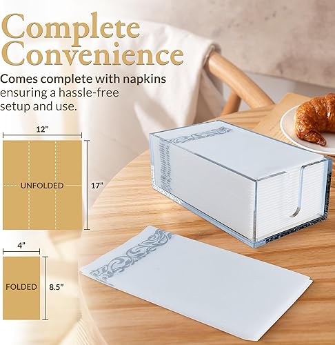 Miniatura 2 de Servilletero de acrílico  Servilletero transparente y servilletero de cóctel para una decoración versátil del hogar  Ideal como servilletero