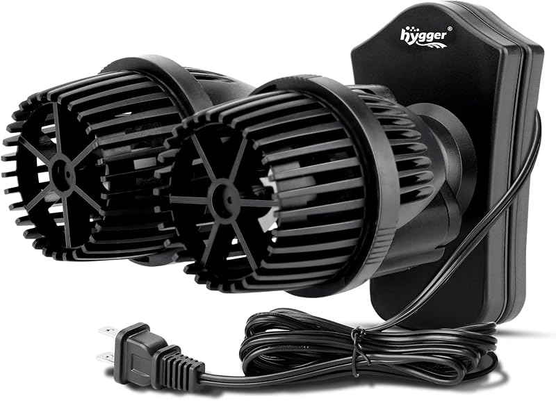 Bomba de circulação dupla para aquário hygger HG-020, 5 W, 7.949 L/h, base magnética e ajuste de 360°