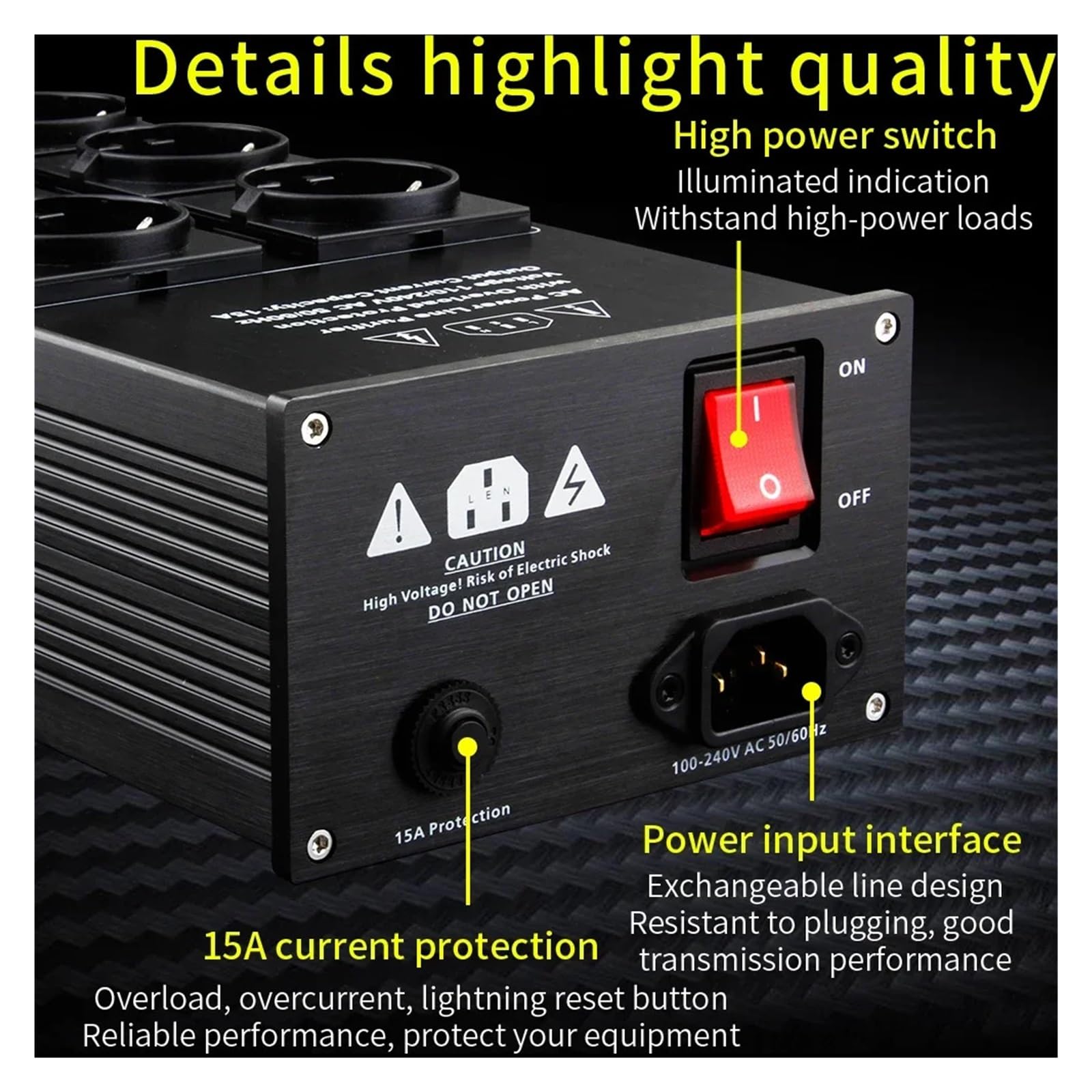 Hałas Audio Filtr zasilania AC Klimatyzator mocy Oczyszczacz mocy Ochrona przed przepięciami Elektryczna listwa zasilająca