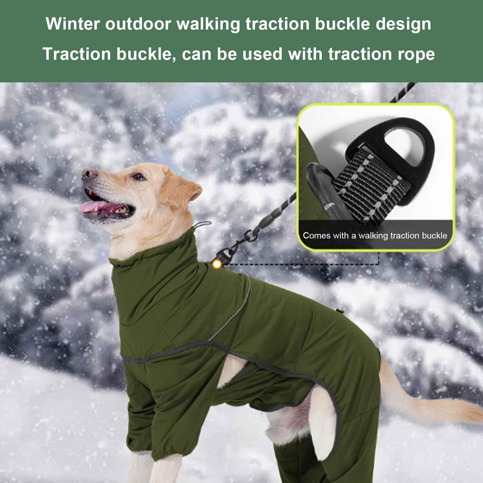 Veste matelassée imperméable pour chiens de taille moyenne et grande taille, design d'hiver réfléchissant, protection contre le froid avec jambes