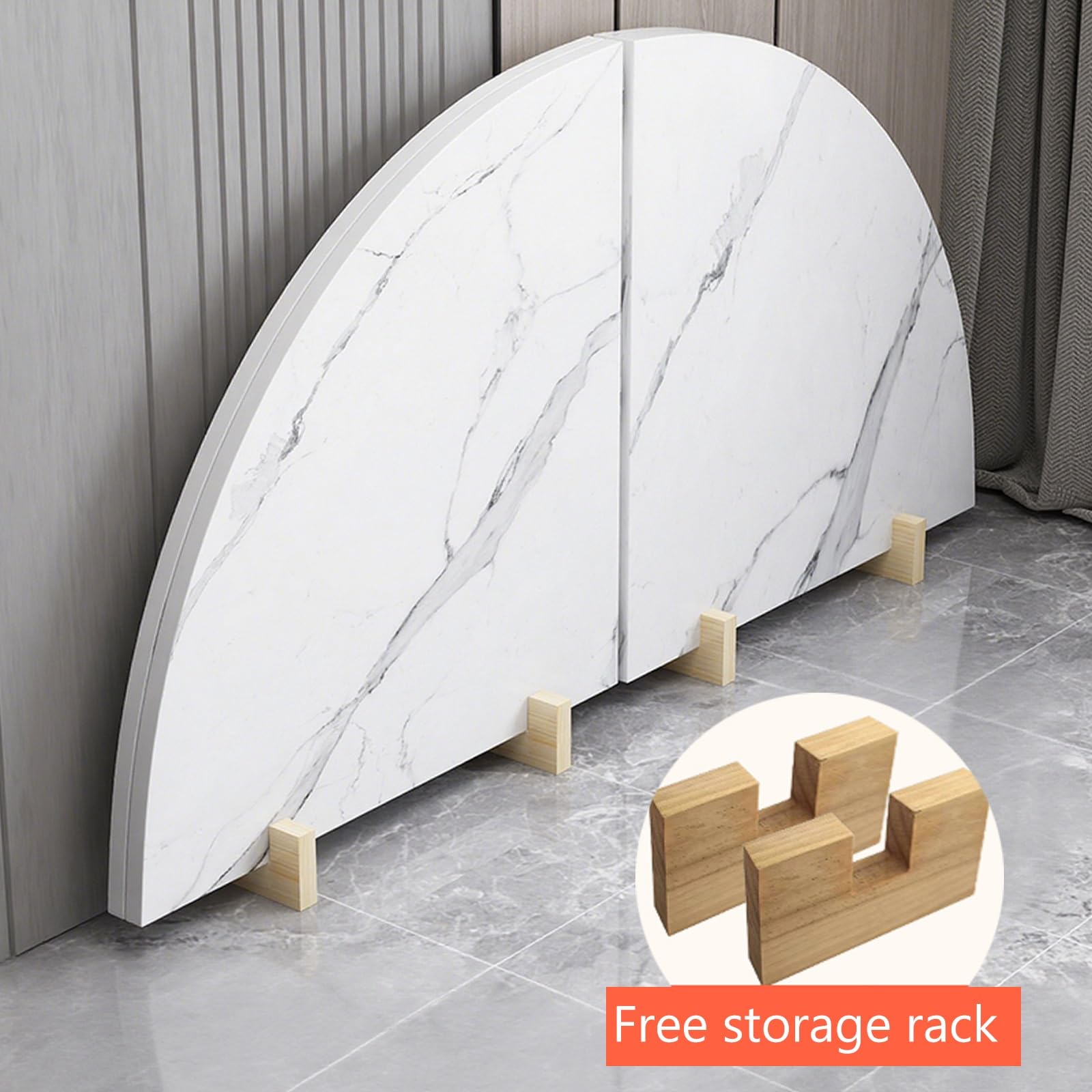 Extensor de mesa redonda, mesa plegable que ahorra espacio para catering y banquetes, diámetro ajustable de 47 a 86 pulgadas, capacidad para 10 a 20 personas