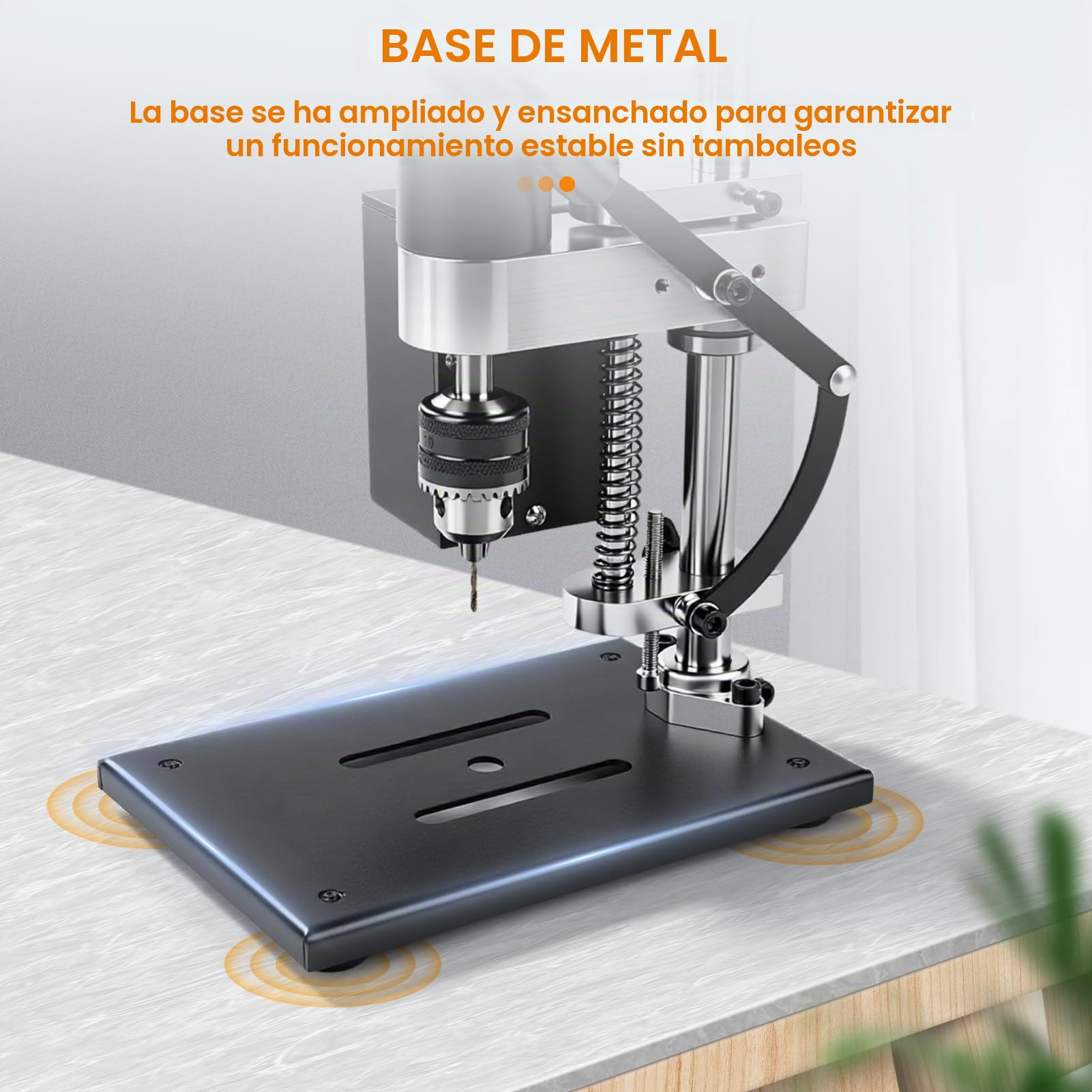 Mini taladro de columna, 200 W, 4000 rpm, 7 velocidades ajustables, con carrera de perforación de 50 mm