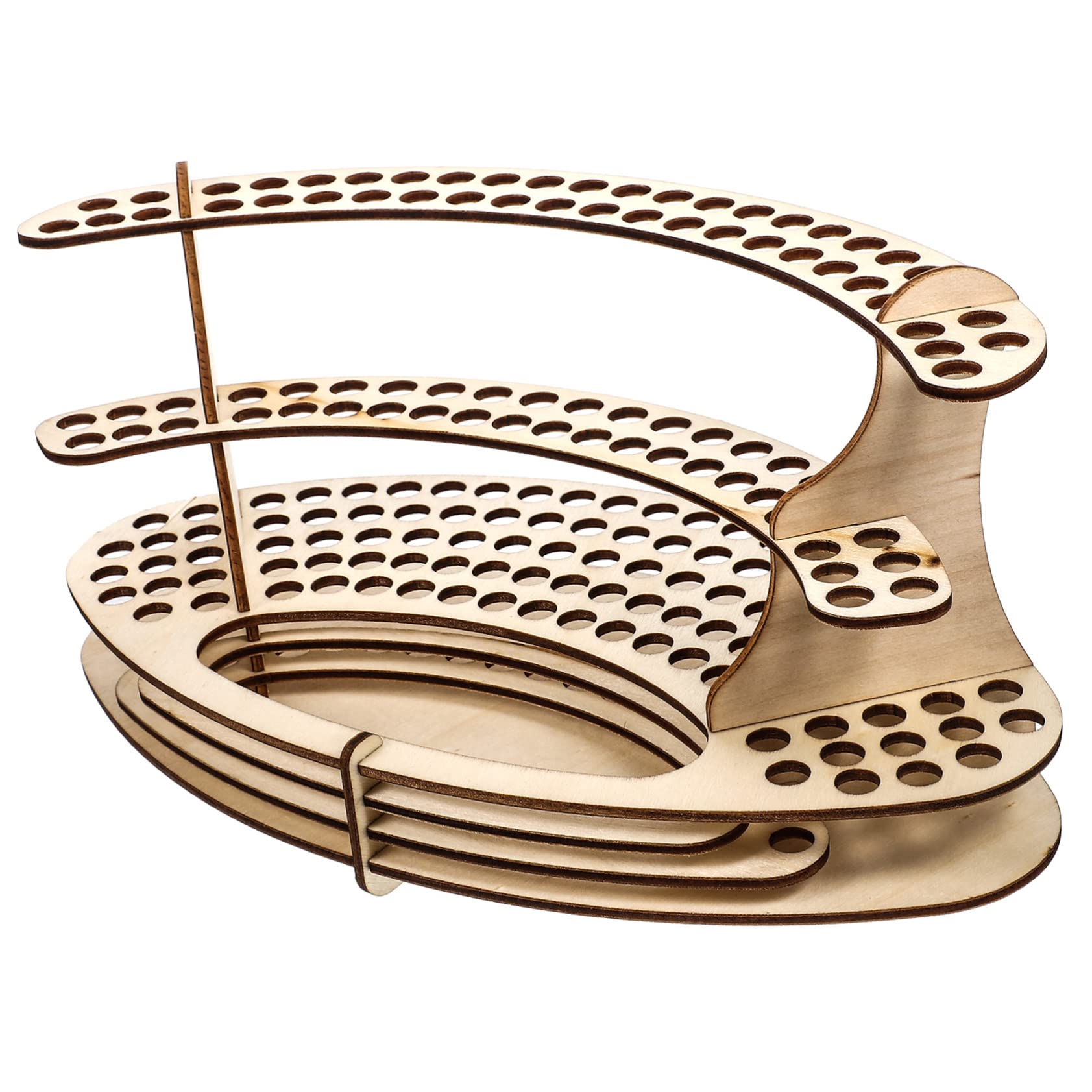Housoutil 5 Stück Holz Stifthalter mit Slots Mehrschichtiger Schreibtisch Organizer Langlebiger Holz Stift Organizer für Büro und Zuhause Multifunktionaler Stiftehalter mit Mehreren Fächern