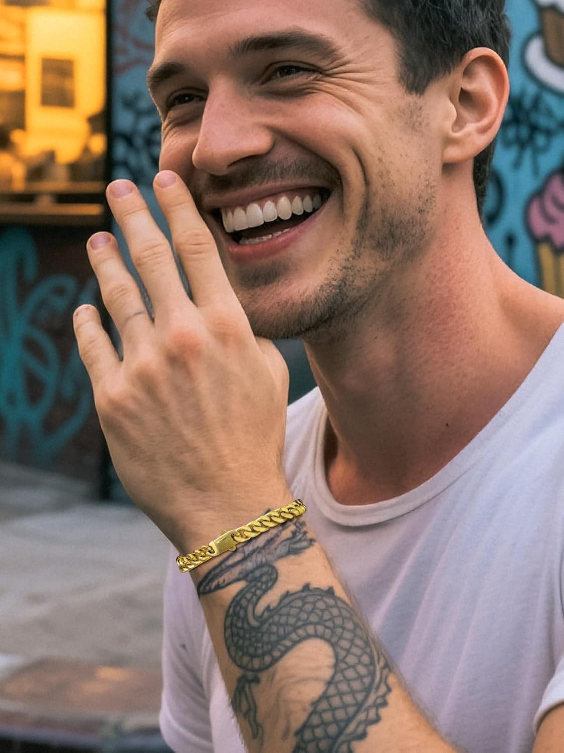 Richsteel 5/7/9/12mm Wide Miami Cuban Link Chain Bracelet for Men Women,Stainless Steel/Gold/Black Plated,7.4/8.2/9 Inch Length,Hip Hop Urban Street-wear Jewelry(Gift Wrapped) - Image 2