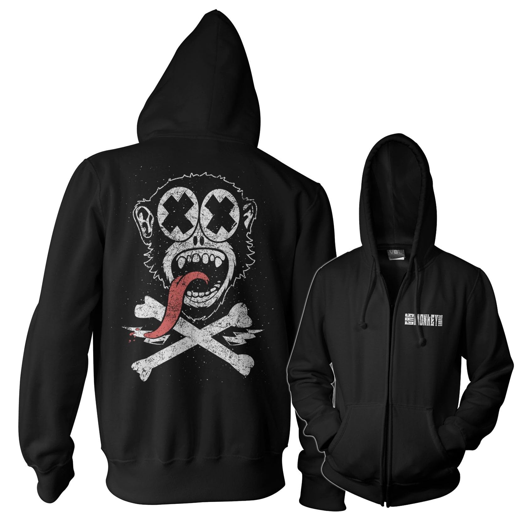 Gas Monkey Garage Officially Licensed Knockout Zipped Hoodie (Black), XX-Large