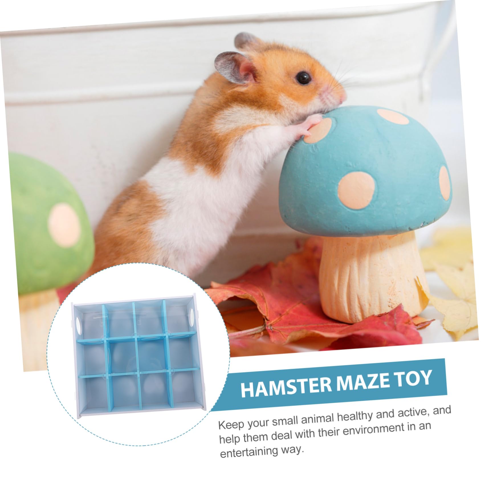 Holz Hamster Labyrinth Tunnel für Kleintiere, Blaues Spielzeug