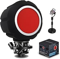 Vista 8 de Escudo de aislamiento de micrófono – Escudo de aislamiento para grabación, bola de aislamiento universal de micrófono con filtro doble pop