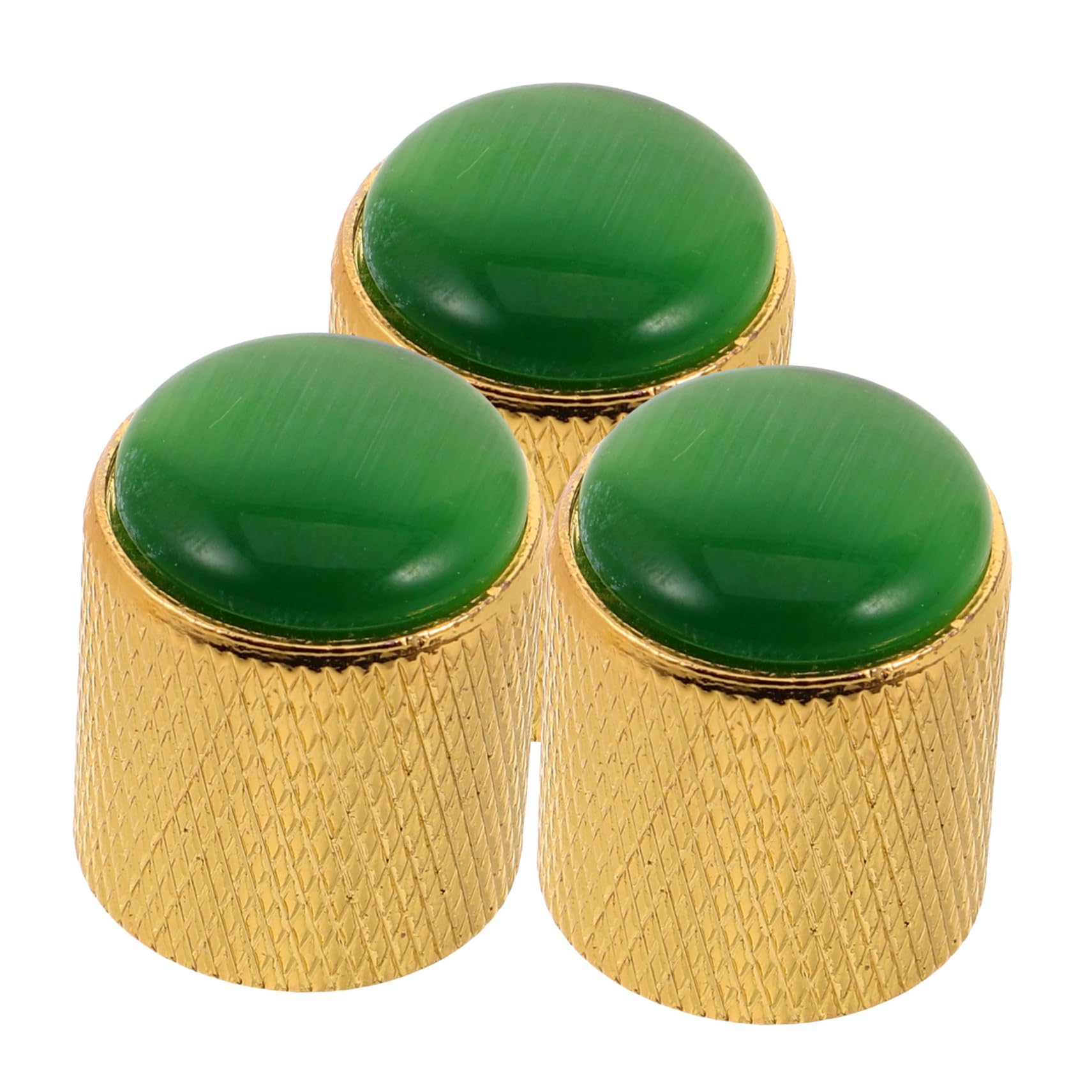 Boutons de volume guitare électrique métal vert œil de chat - 8