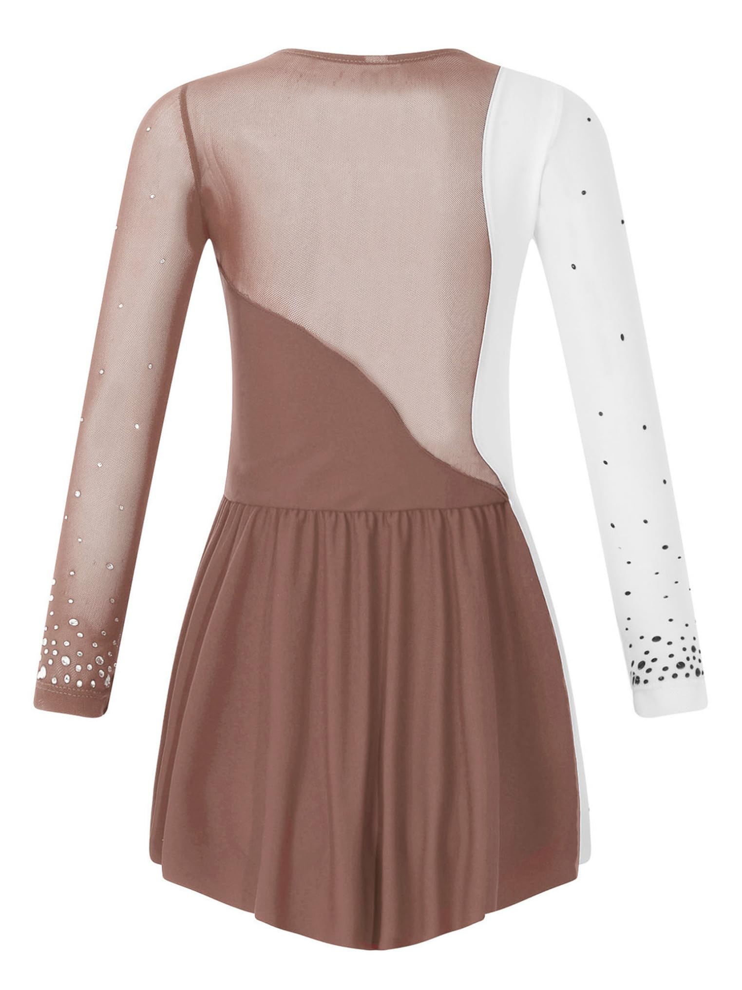 Freebily Vestido de Danza para Niña Maillot de Manga Larga con Brillante Leotardo Gimnasia Rítmica Maillot de Patinaje Competición Traje de Baile — view 4