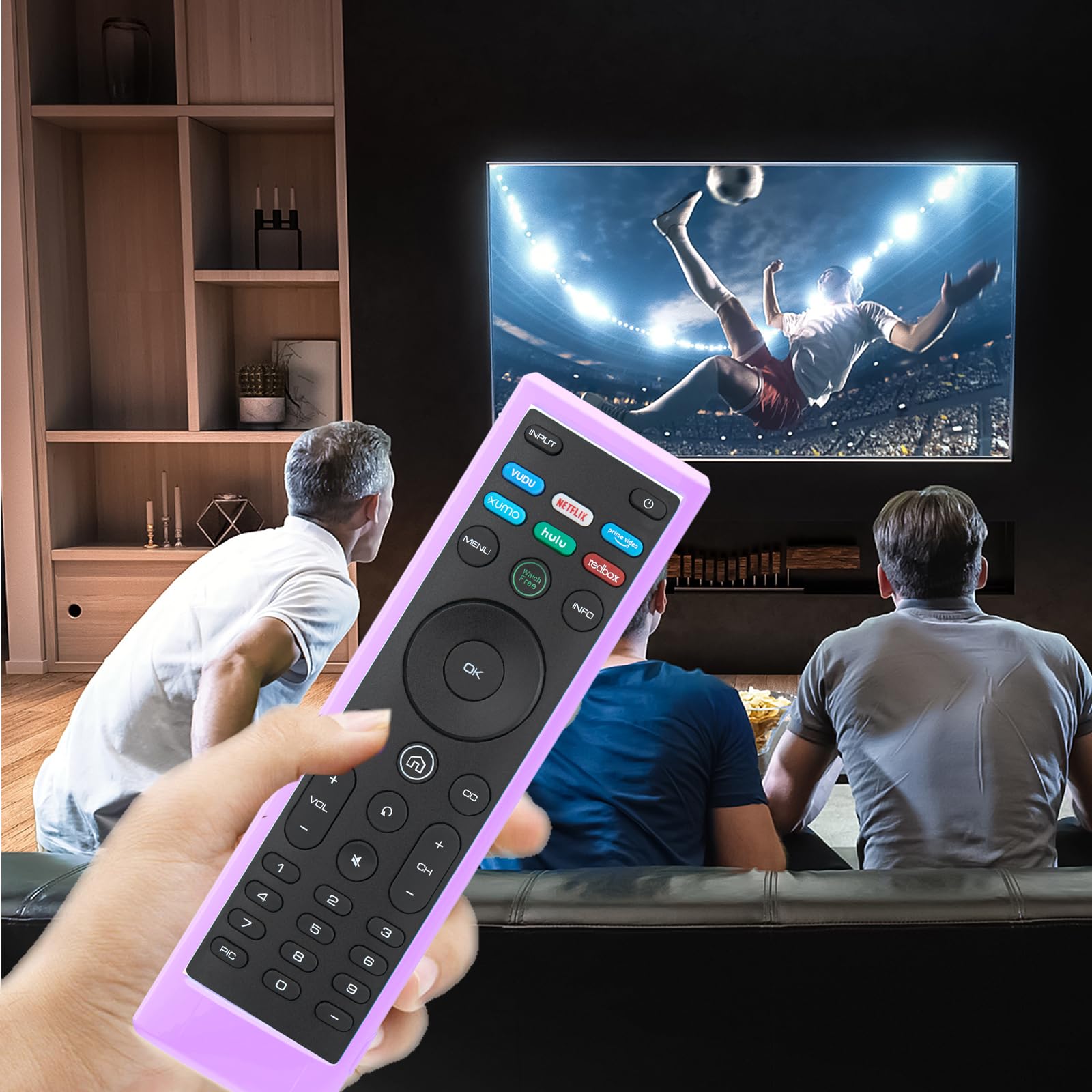 2er Set Schutzhülle Für Vizio Fernbedienung – Leuchtet Im Dunkeln, Grün & Lila