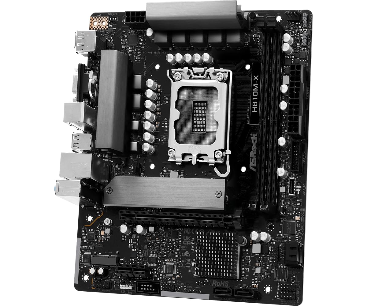 ASRock MB Intel 1851 H810M-X ATX USB 3.2 3.0 PCI-Express