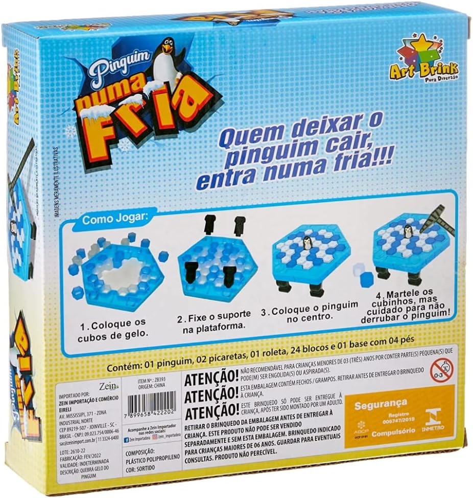 Jogo Pinguim Numa Fria, Art Brink, Quebra Gelo