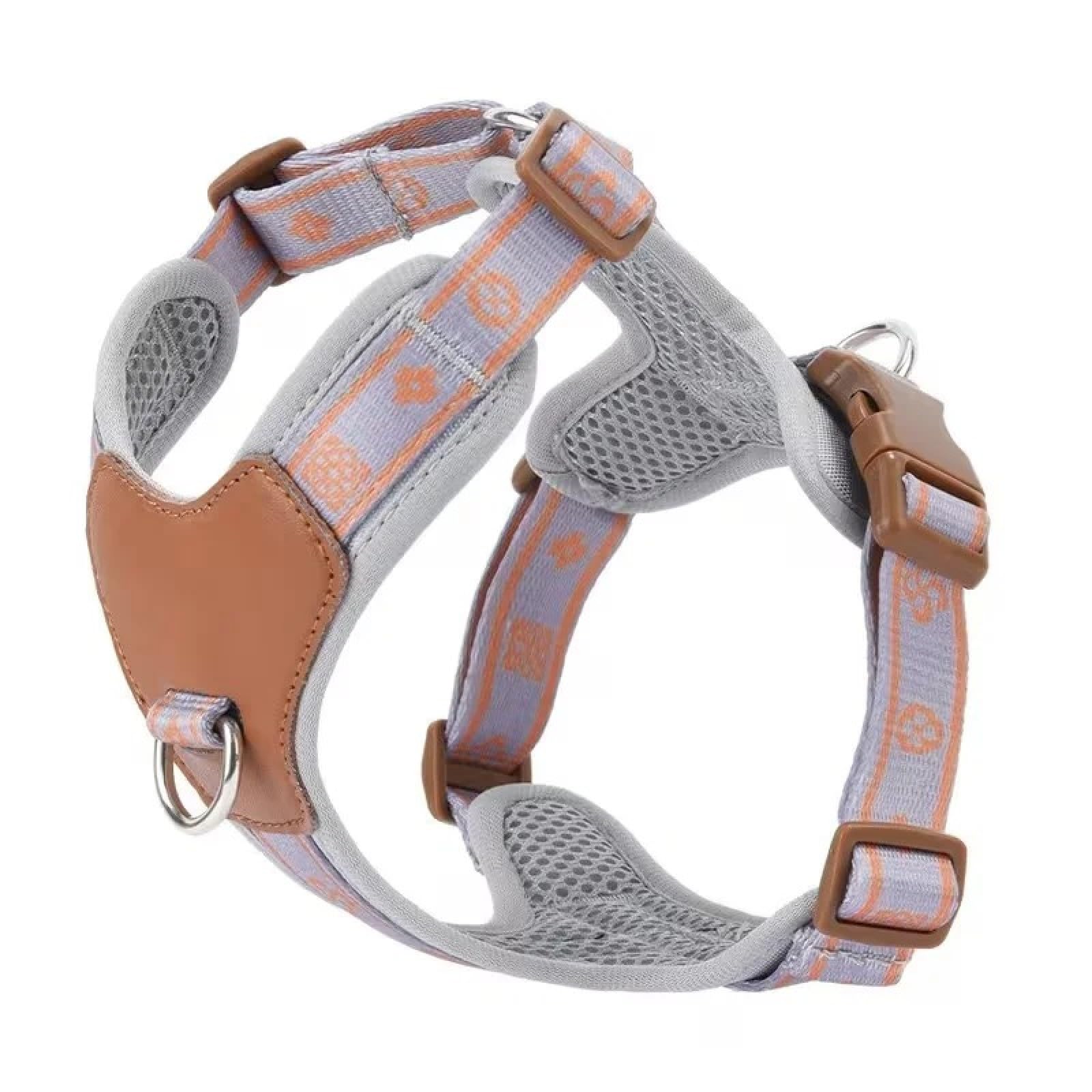 Harnais chien en cuir PU premium et nylon respirant ajustable pour Shiba Inu S