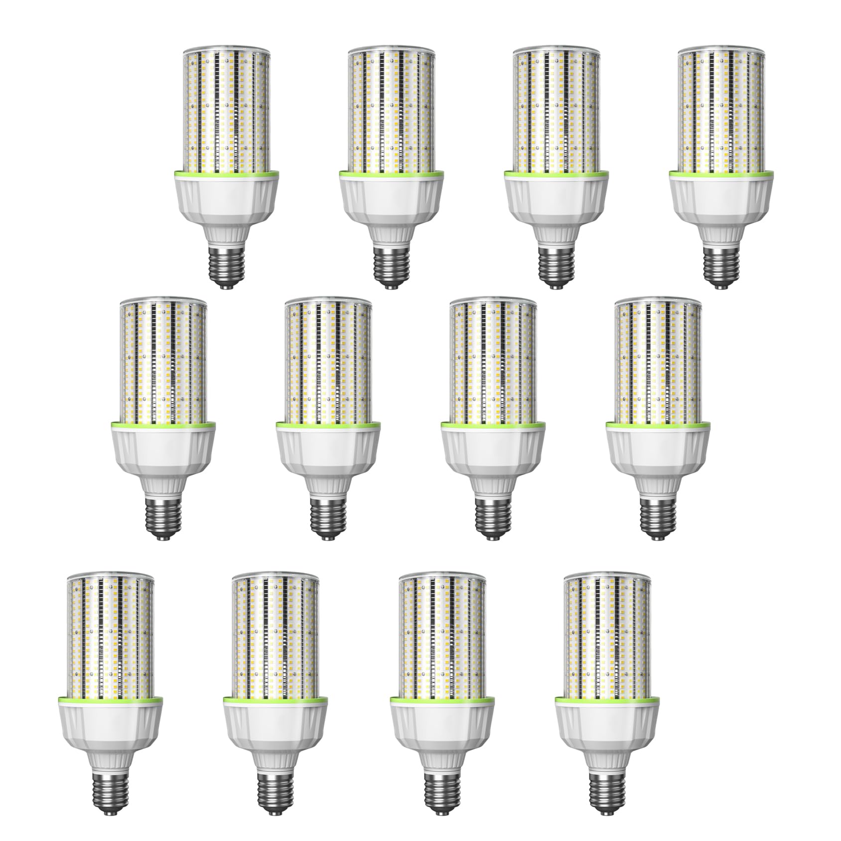 12 Pack 480V 250W LED Corn Light Bulb ETL Listed 37500 Lumens 5000K Large Area Cool Daylight White