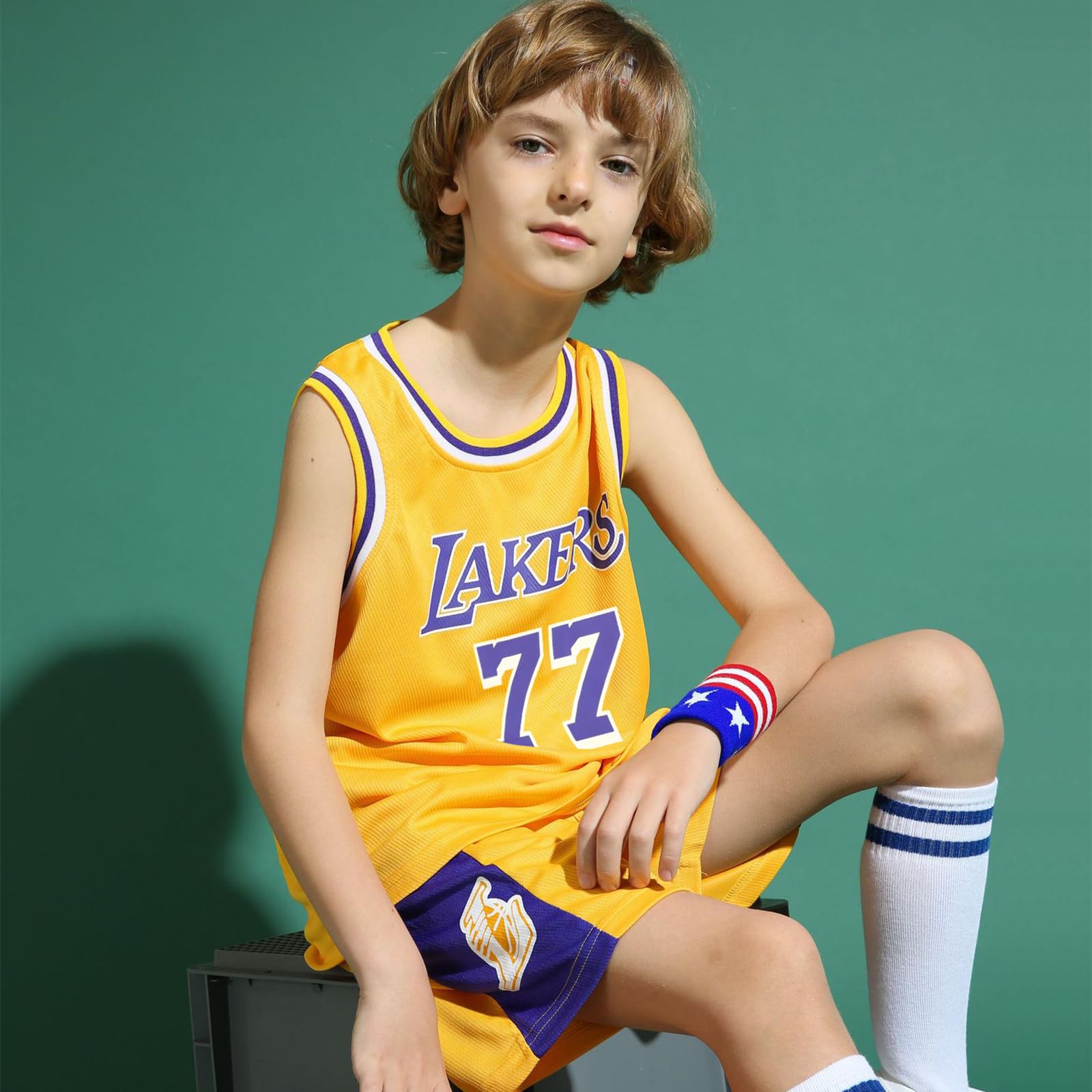 FUTERLY Completo Basket 2 Pezzi per Bambino, Divisa Senza Maniche, Canotta e Pantaloncini, 4-14 Anni