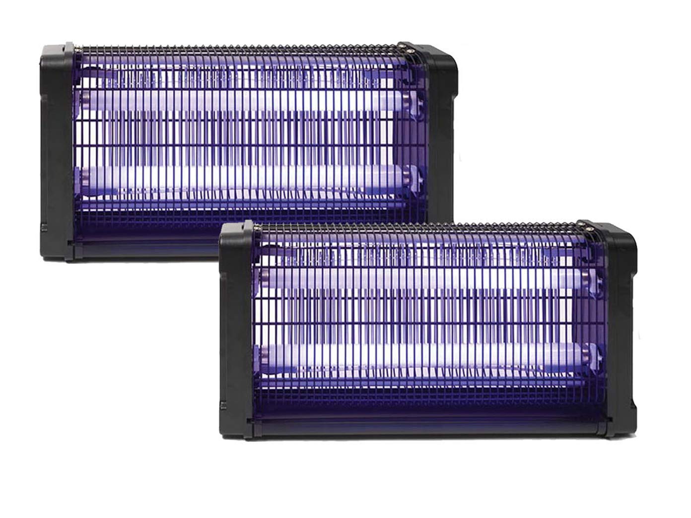 2er Set elektrische Stechmückenfallen, 360° Insektenvernichter mit UV Licht, Lampen für Räume bis jeweils 100m²