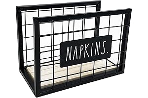 Rae Dunn Black Napkin Holder: Vintage Farmhouse Charm for Your Table
