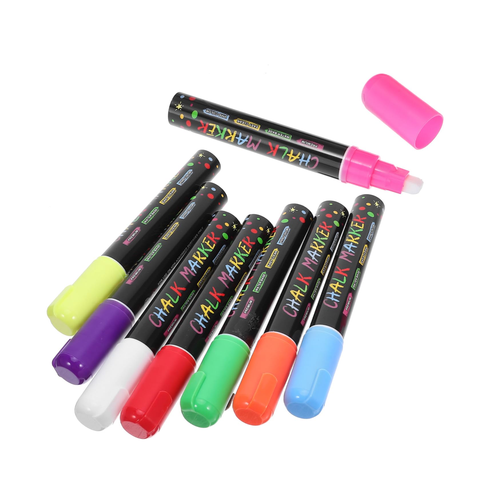 DOITOOL 8 Piezas Marcadores de Colores con Punta Gruesa para Pizarras Ventanas y Metal Base Agua Borrado Seco Fácil para Publicidad y Decoraciones