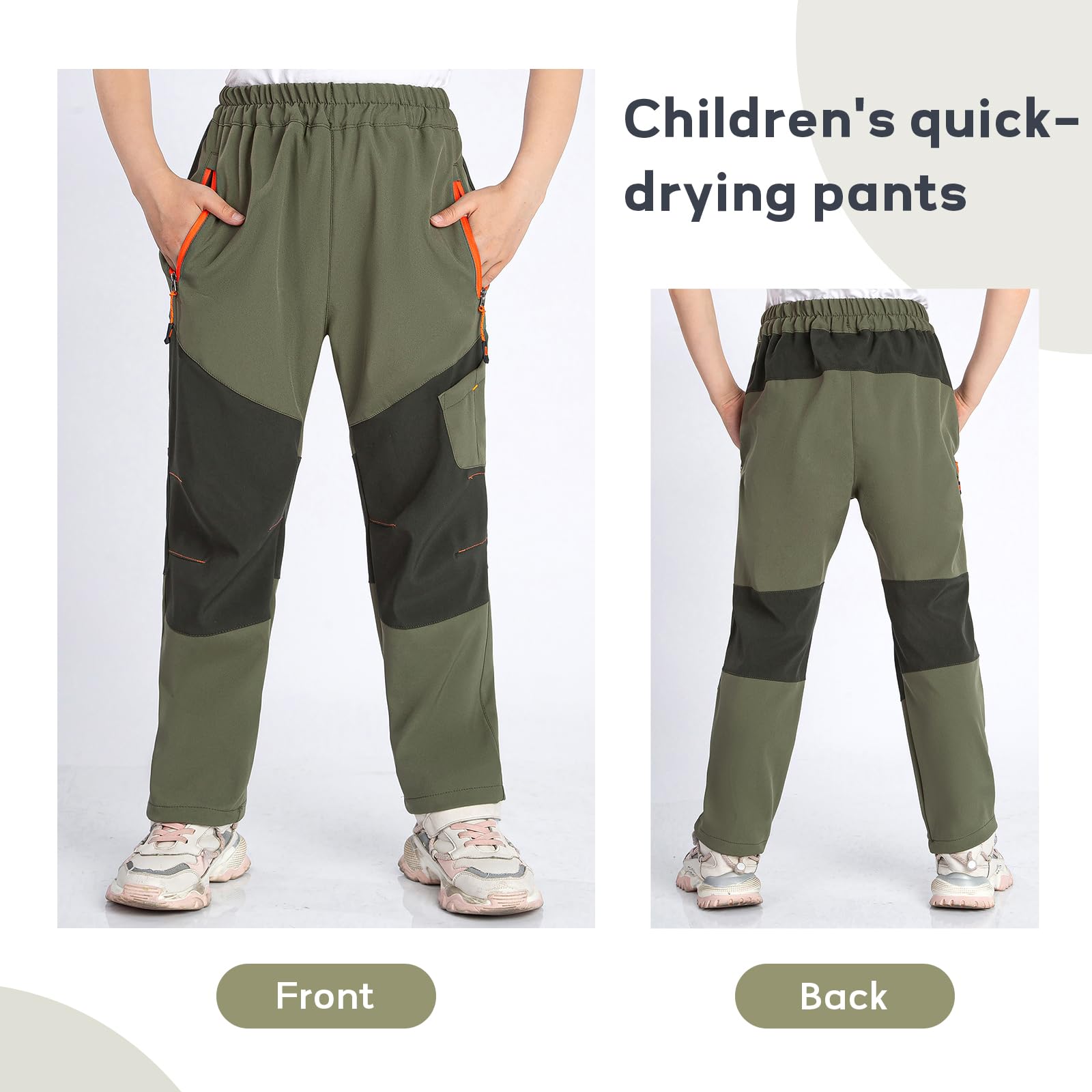 SUKUTU Pantaloni Primaverili ed Estivi ad Asciugatura Rapida per Ragazzi e Ragazze Pantaloni da Trekking Leggeri per Bambini