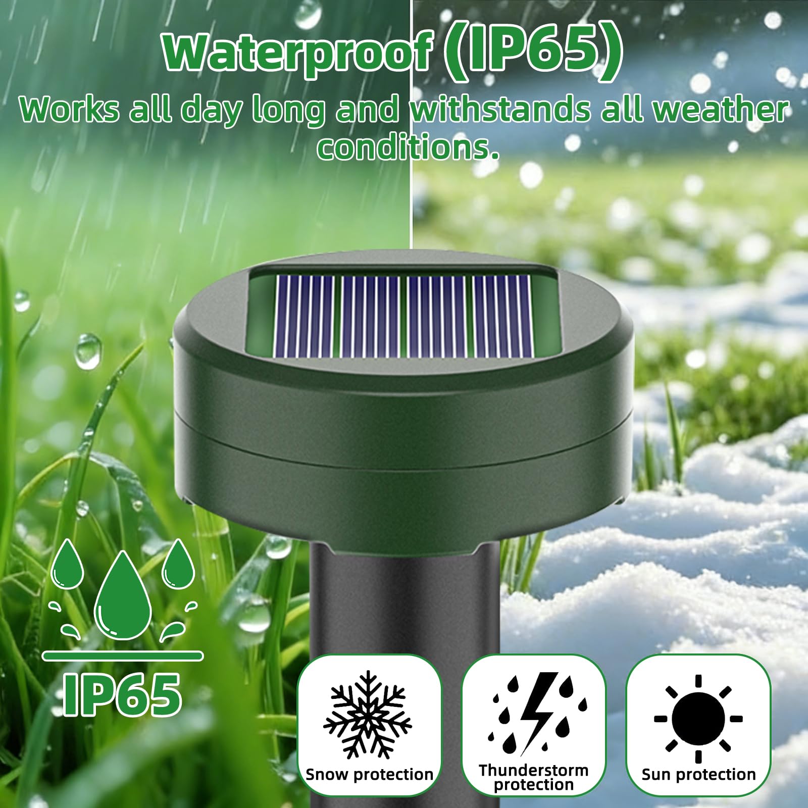 Repellente Ultrasuoni per Topi, 8 Pezzi Dissuasori per Talpe, Ultrasuoni per Topi da Esterno, Ip65 Impermeabile, Dissuasori per Topis, Anti Talpe da Giardino Ultrasuoni
