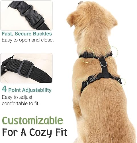 Miniatura 38 de VavoPaw Dog Seat Belt, Safety Vest Dog Car Harness with Adjustable Buckle Dog Seat Belt for Vehicle Nylon Pet Safety Seat Belts Heavy Duty(M, Blue)