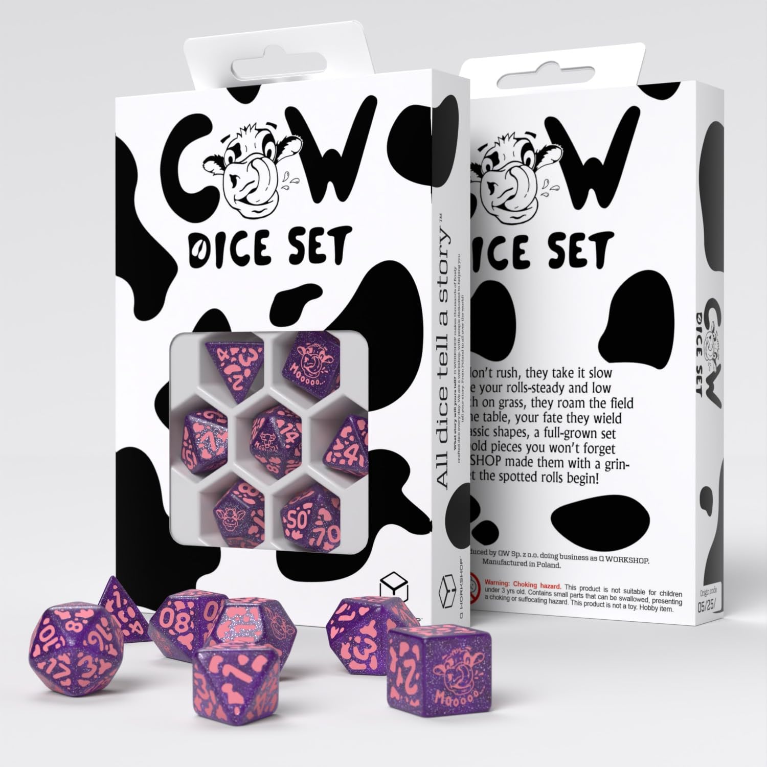 Cow Dice Set RaMOOna by Q-Workshop | Ages 14+ | 1+ Players